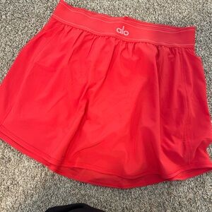 ALO Yoga red match point skirt